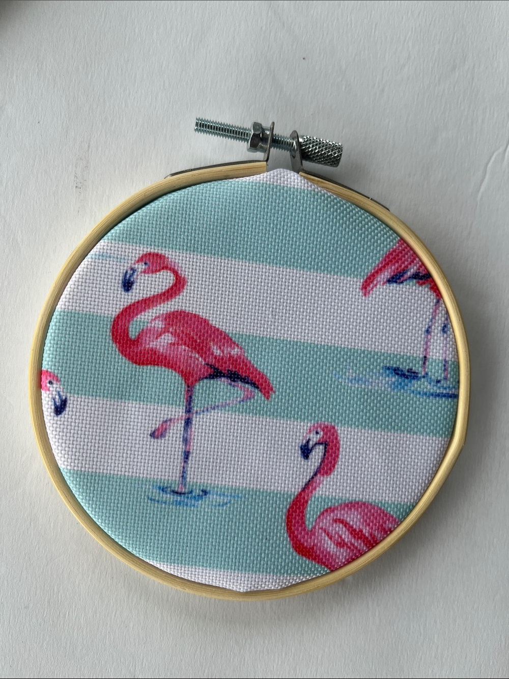 3 Pc Flamingo Hoop Trio Set Hand Crafted - Picture 4 of 7